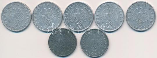 Német 3. Birodalom 1941A+B 50pf (2x) + 1942A+D 10pf (2x) + 1942F 50pf + 1943A+B 50pf (2x) T:2,2-
Ge...