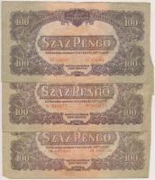 1944. 1P-100P (10x) "A Vörös Hadsereg Parancsnoksága" T:vegyes