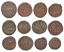 Római Birodalom 12db klf bronzpénz, közte hamis is! T:vegyes 
Roman Empire 12pcs of diff. bronze co...