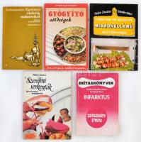 Vegyes szakácskönyv tétel, összesen 5 kötet.