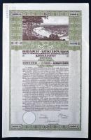 Budapest 1916. "Budapest Székesfőváros" kötelezvénye 1000K-ról magyar és német nyelven szelvényekkel, bélyegzéssel T:I-,II