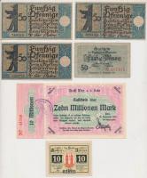 Német Birodalom / Weimari Köztársaság 1917-1923. 10db klf szükségpénz T:vegyes
German Empire / Weim...