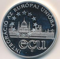1995. 1000Ft Ag "Integráció az EU-ba-ECU" T:PP ujjlenyomat,felületi karc