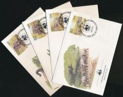 WWF: Elefánt sor + 4 FDC WWF: Elephant set + 4 FDC