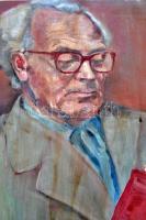 Márffy jelzéssel: Olvasó férfi. Olaj, farost, 55×43 cm