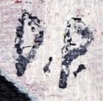 D.P. jelzéssel: Sárga, fekete. Olaj, farost, 50×31 cm