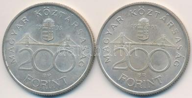 1993. 200Ft Ag "MNB" (2x) T:2