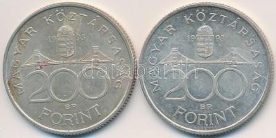 1993. 200Ft Ag "MNB" (2x) T:2