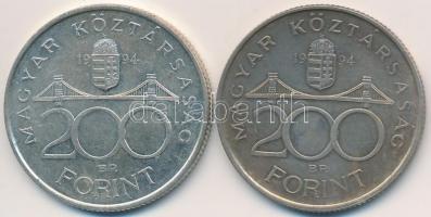 1994. 200Ft Ag "Deák" (2x) T:2,2-