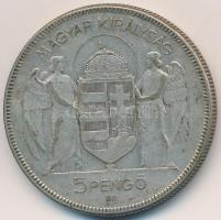 1930. 5P Ag "Horthy jobbra" T:3
Adamo P8