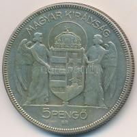 1930. 5P Ag "Horthy jobbra" T:3
Adamo P8