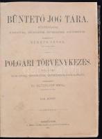 Németh Péter (szerk.): Büntető jog tára XLII. Polgári törvénykezés. Bp., 1901, Pesti Lloyd-Társulat. Korabeli, gerincén elszennyeződött félvászonkötésben.