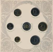 2007. 1Ft-100Ft 8klf db, szettben, benne "Berán Lajos és a pengő" Ag emlékérem (10g/0.999/...