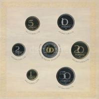 2008. 1Ft-100Ft 7klf db + Mátyás denár Ag fantáziaverete "Reneszánsz emlékév" dísztokos sz...