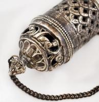 Eszter tekercs tartó, díszes fém, h:30cm