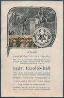 1912 Meghívó a Kiskörei Önkéntes Tűzoltótestület zártkörű nyári tűzoltó báljára.