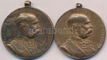 1898. "Jubileumi Emlékérem Fegyveres Erő Számára" Br kitüntetés mellszalag nélkül (2x) T:2-,3 Hungary 1898. "Commemorative Jubilee Medal for the Armed Forces" Br decoration without ribbon C:VF,F NMK 249.