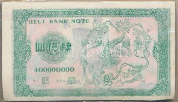 Kína DN Égetési pénz eredeti csomagolásban ~120db 400.000.000 névértékben T:I 
China ND Hell bankno...
