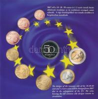 2007. 1Ft-100Ft 8klf db, szettben, benne 50Ft "50 éves a Római Szerződés" T:PP