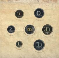 2005. 1Ft-100Ft 7klf db-os forgalmi sor + 10Ft "József Attila" dísztokos szettben T:PP