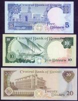 Kuvait 1968-91. 1/4D-20D teljes sor, 6db bankjegy T:I