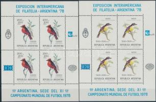 Stamp Exhibition; Bird minisheet set, Bélyegkiállítás; Madár kisív sor
