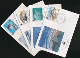 WWF: Fókák sor + 4 FDC WWF Seals set + 4 FDC