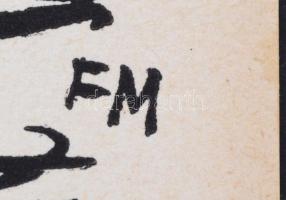 Frans Masereel (1889-1972): A halál a vesztőhelyen, fametszet, papír, jelzett a dúcon, 34×24,5 cm