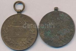 1898. "Jubileumi Emlékérem Fegyveres Erő Számára" (2x) Br kitüntetések mellszalag nélkül T...