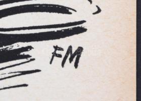 Frans Masereel (1889-1972): Halálos iramban, fametszet, papír, jelzett a dúcon, 34×24,5 cm