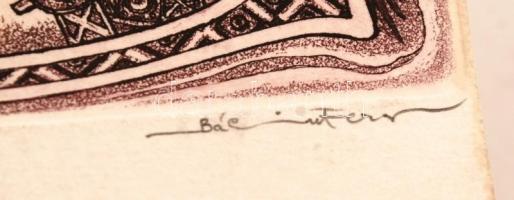 2009 Bálint Ferenc: Szent László legendája. Számozott, szignált rézkarc. 10,5x13,5 cm-es papíron