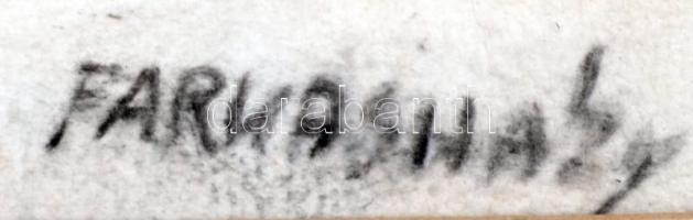 Farkasházy jelzéssel: Vitorlás. Pasztell, merített papír, keretben, 50×40 cm