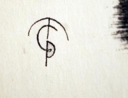 Molnár C. Pál (1894-1981): Úszómester, ofszet-karton, 29,5×21 cm