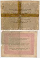 1848. 5Ft (2x) vörösesbarna és barna + 10Ft "Kossuth bankó" T:III-,IV 10Ft ragasztott