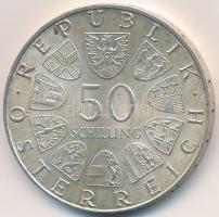 Ausztria 1974. 50Sch Ag "50 éves az osztrák rádió" T:2,2- Austria 1974. 50 Schilling Ag &q...