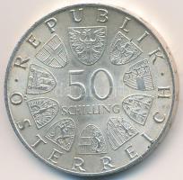 Ausztria 1974. 50Sch Ag "50 éves az osztrák rádió" T:2,2- kis ph. 
Austria 1974. 50 Schil...