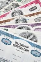 Amerikai Egyesült Államok 1962-1989. 10db klf részvény perforációval, bélyegzésekkel, lyukasztással érvénytelenítve T:I-III USA 1962-1989. 10pcs of diff shares, with perforations, stamps, cancelled by holes C:UNC-F