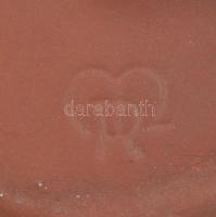 M.R. jelzéssel: Jézus monogramos mázas kerámia palack, hibátlan, 19x15cm