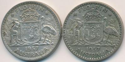 Ausztrália 1957. 1Fl Ag "II. Erzsébet" (2x) T:3
Australia 1957. 1 Florin Ag "Elizabe...