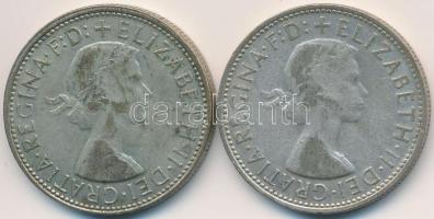 Ausztrália 1961. 1Fl Ag "II. Erzsébet" (2x) T:2-,3 Australia 1961. 1 Florin Ag "Elizabeth II" (2x) C:VF,F