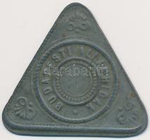 ~1900. "Budapesti Államhidak" Zn hídbárca (30x32mm) T:2