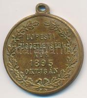 1895. "Újpesti Függetlenségi Kör" Cu medál (19,5mm) T:2