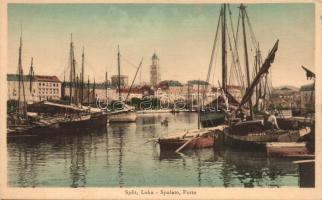 Split, Spalato; harbor, sailing ships (EK)