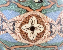 Gerbino Jean (1876-1966), Vallauris: Art deco, mozaik váza,  kerámia, mázas, jelzett, hibátlan, m:13...