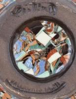 Gerbino Jean (1876-1966), Vallauris: Art deco, mozaik váza,  kerámia, mázas, jelzett, hibátlan, m:13...