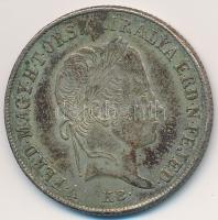 1848KB 20kr Ag "V. Ferdinánd" T:2- patina