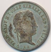 1848KB 20kr Ag "V. Ferdinánd" T:2- patina