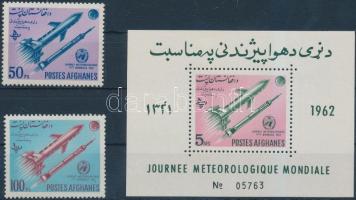 1962 Űrkutatás sor Mi 732-734 + blokk 38