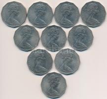 Ausztrália 1977. 50c "Ezüst jubileum" (10x) T:1-,2 Australia 1977. 50 Cents "Silver J...