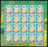 Üdvözlőbélyeg kisív, Greeting stamp mini sheet